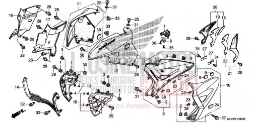 CARENAGE MILIEU VFR1200XDC de 2012